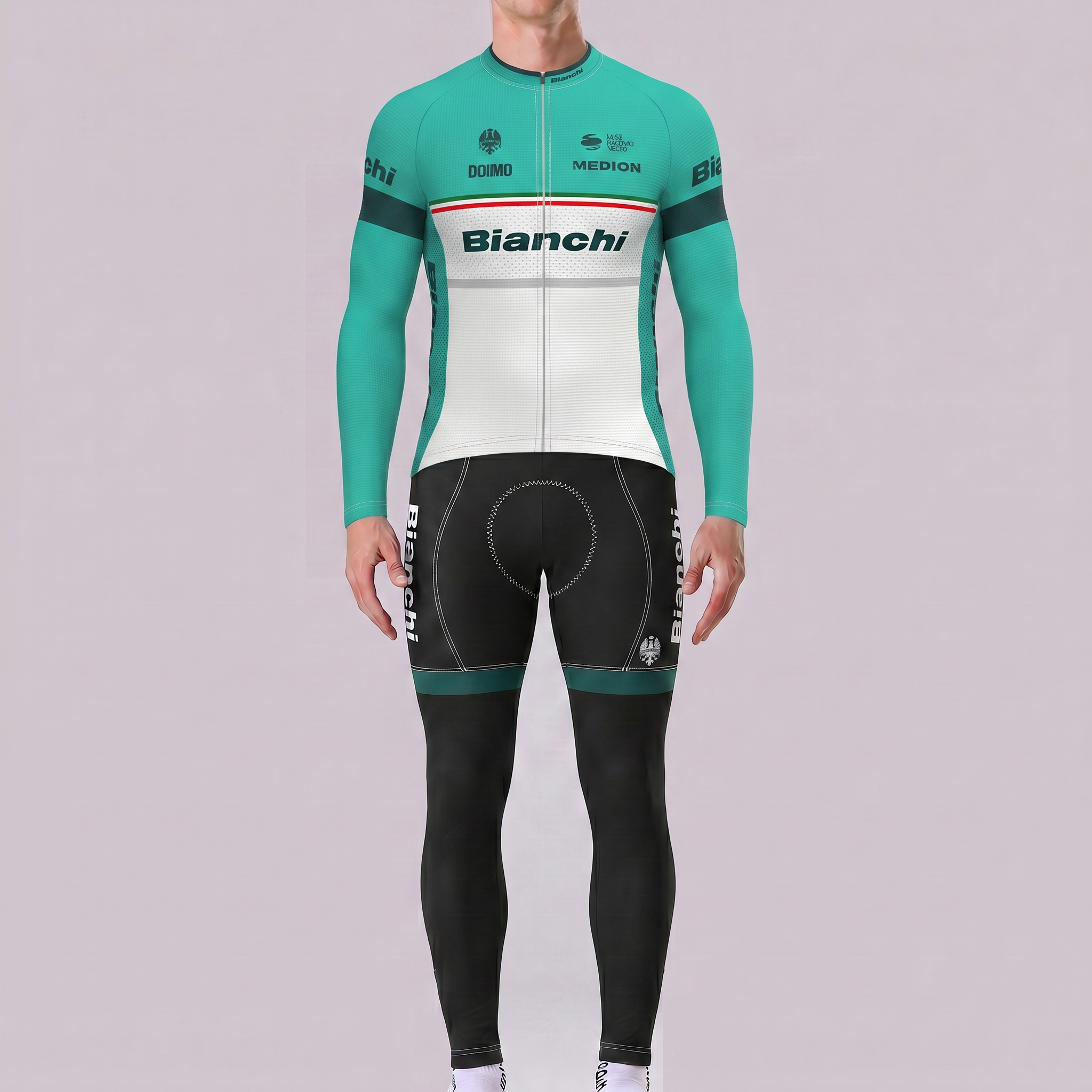 UCI Bianchi Long Sleeves Cycling Kits