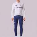 France White Long Sleeves Cycling Kits