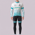 Stripes Bianchi Long Sleeves Cycling Kits