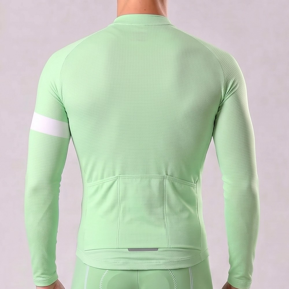Matcha Green Long Sleeves Cycling Jersey