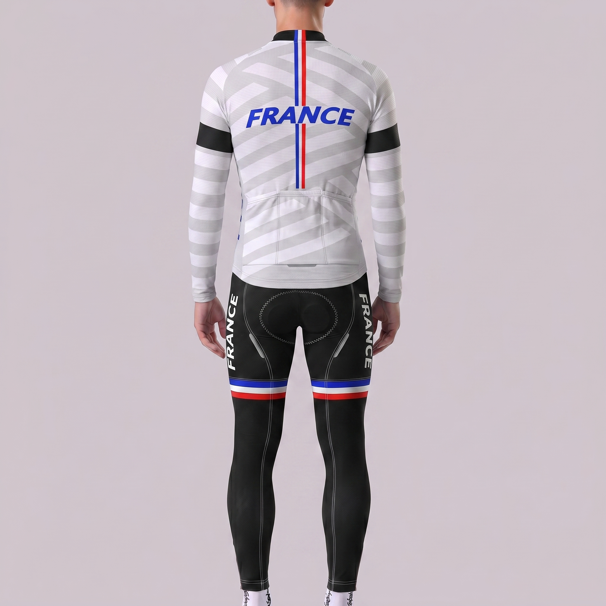 France Stripes Long Sleeves Cycling Kits