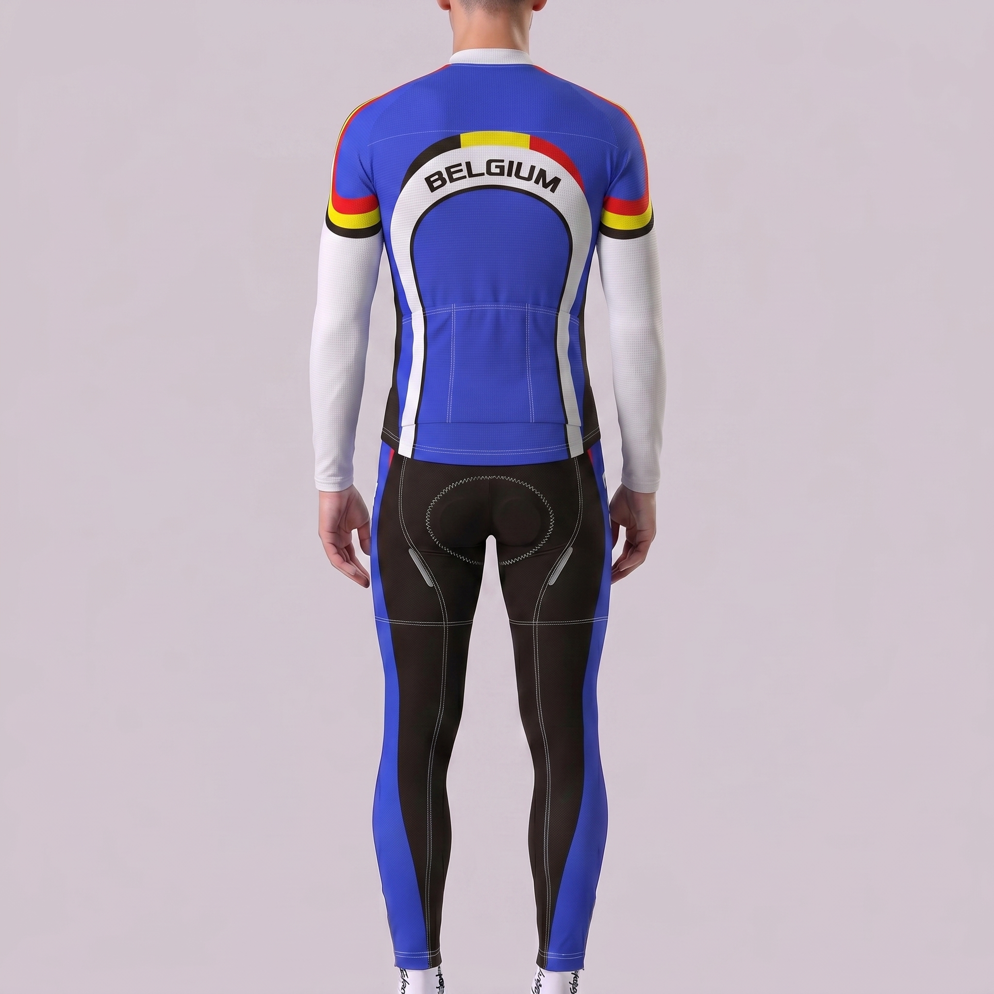 2003 Belgium Long Sleeves Cycling Kits