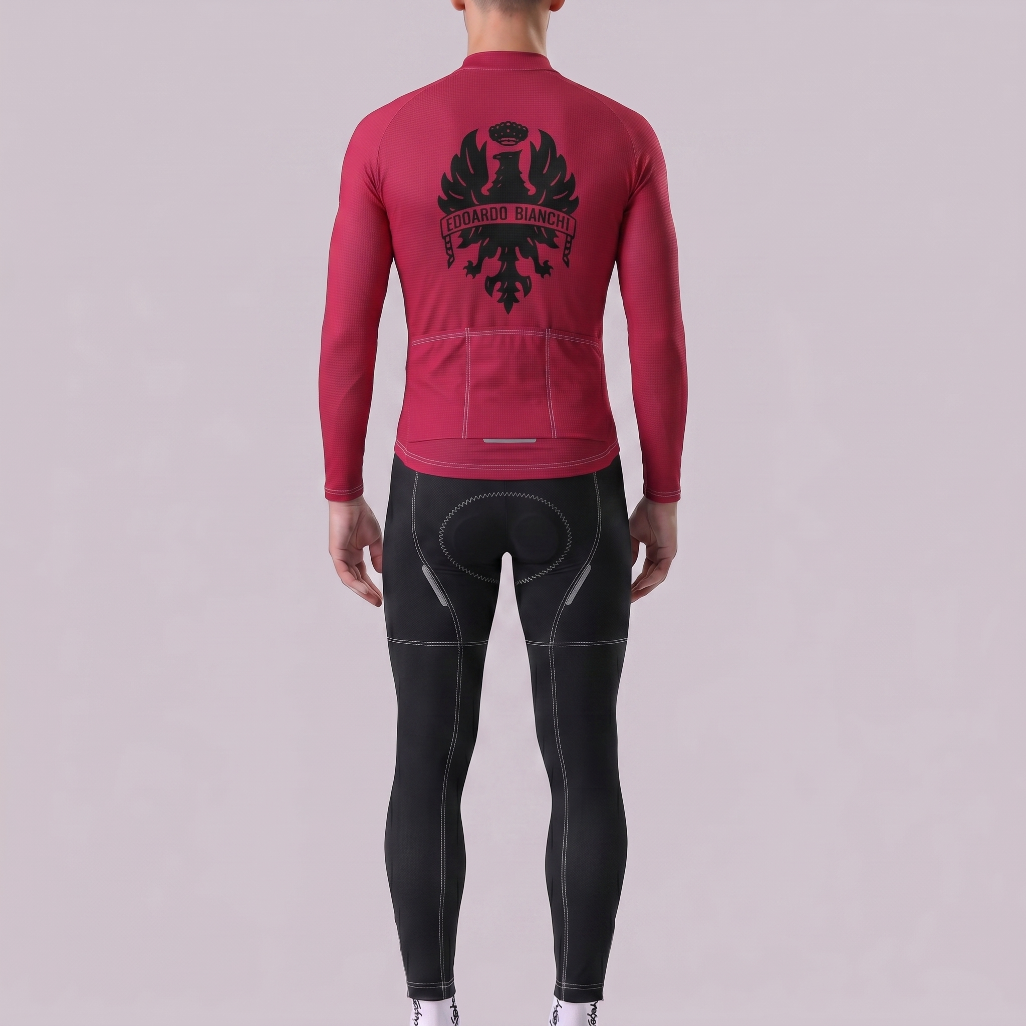 Red Bianchi Long Sleeves Cycling Kits