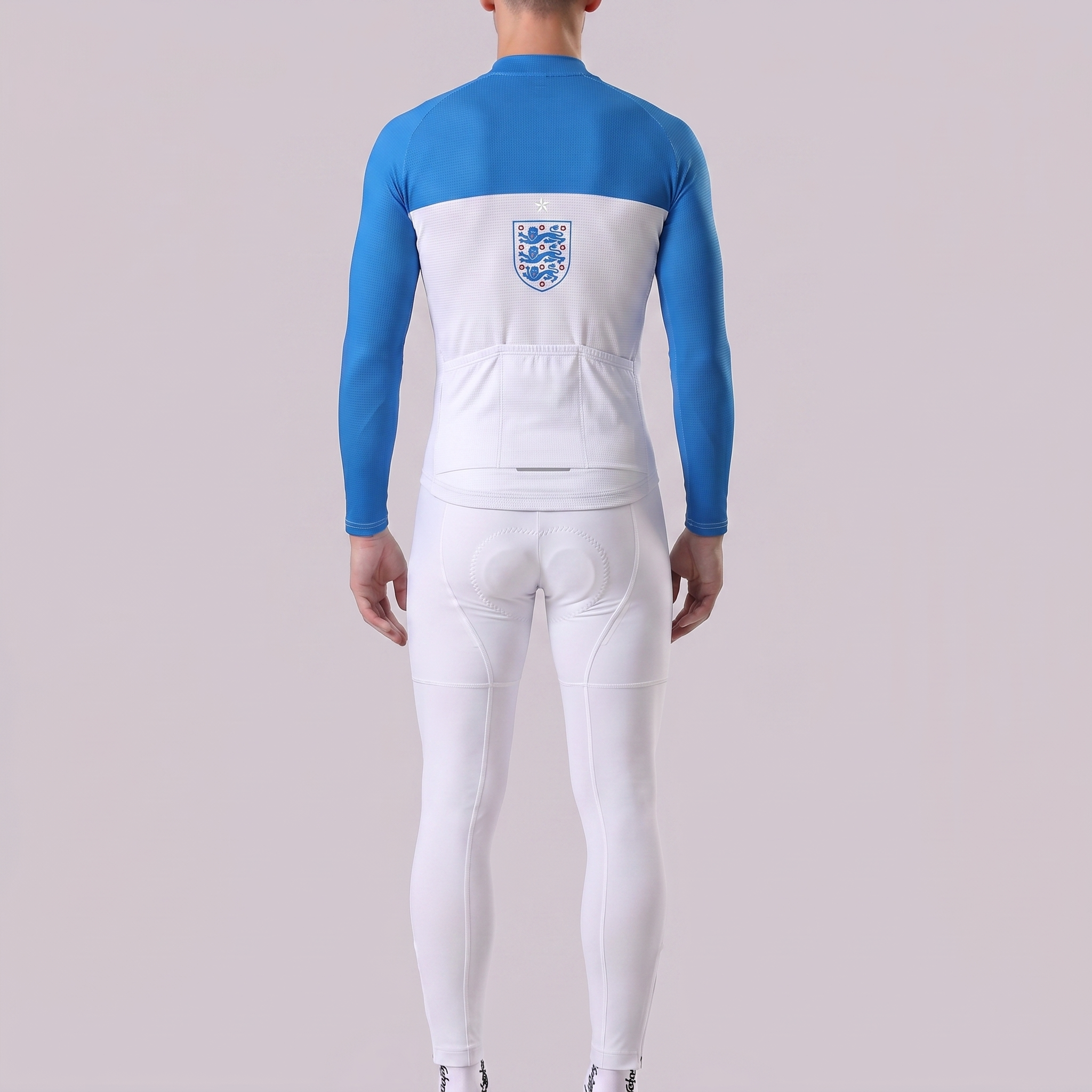 United Kingdom White Long Sleeves Cycling Kits