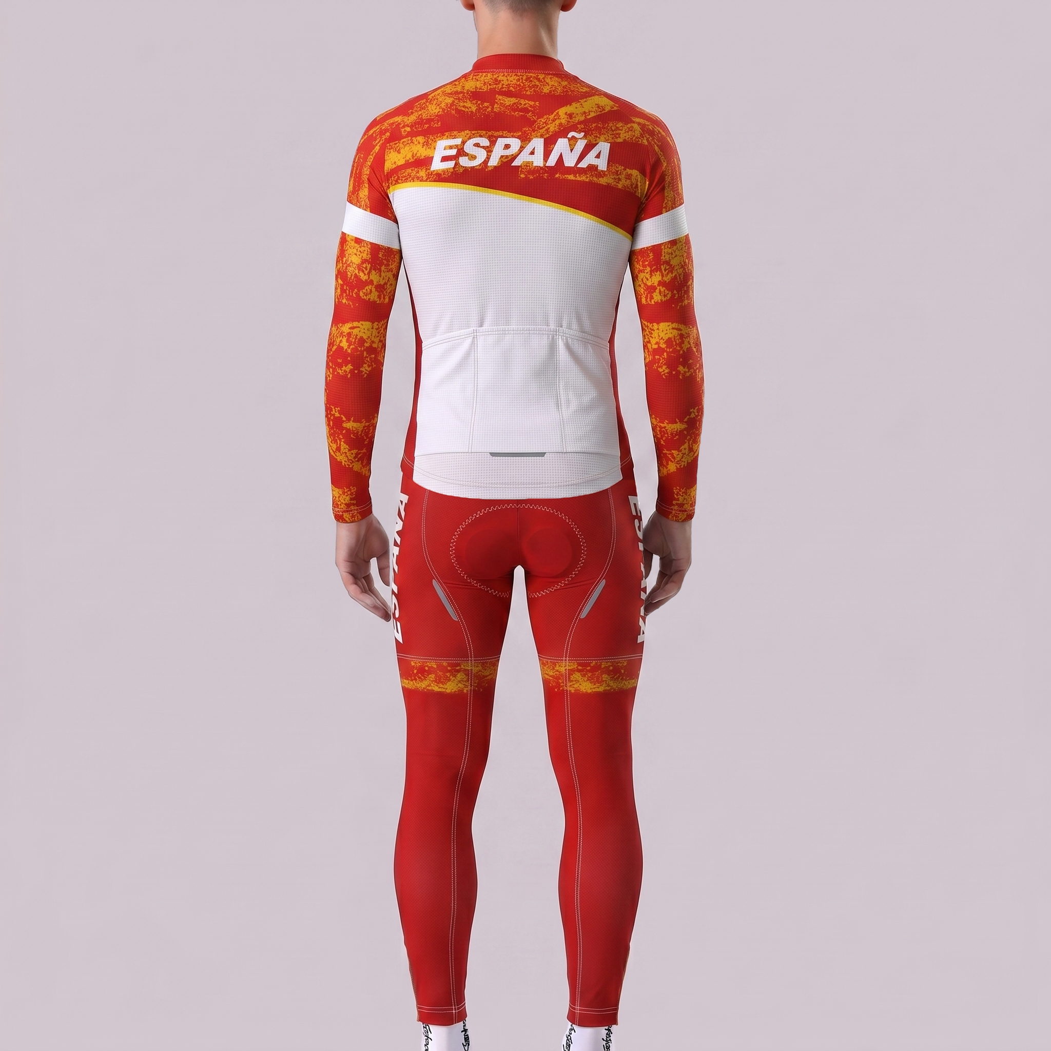 ESPANA White Long Sleeves Cycling Kits