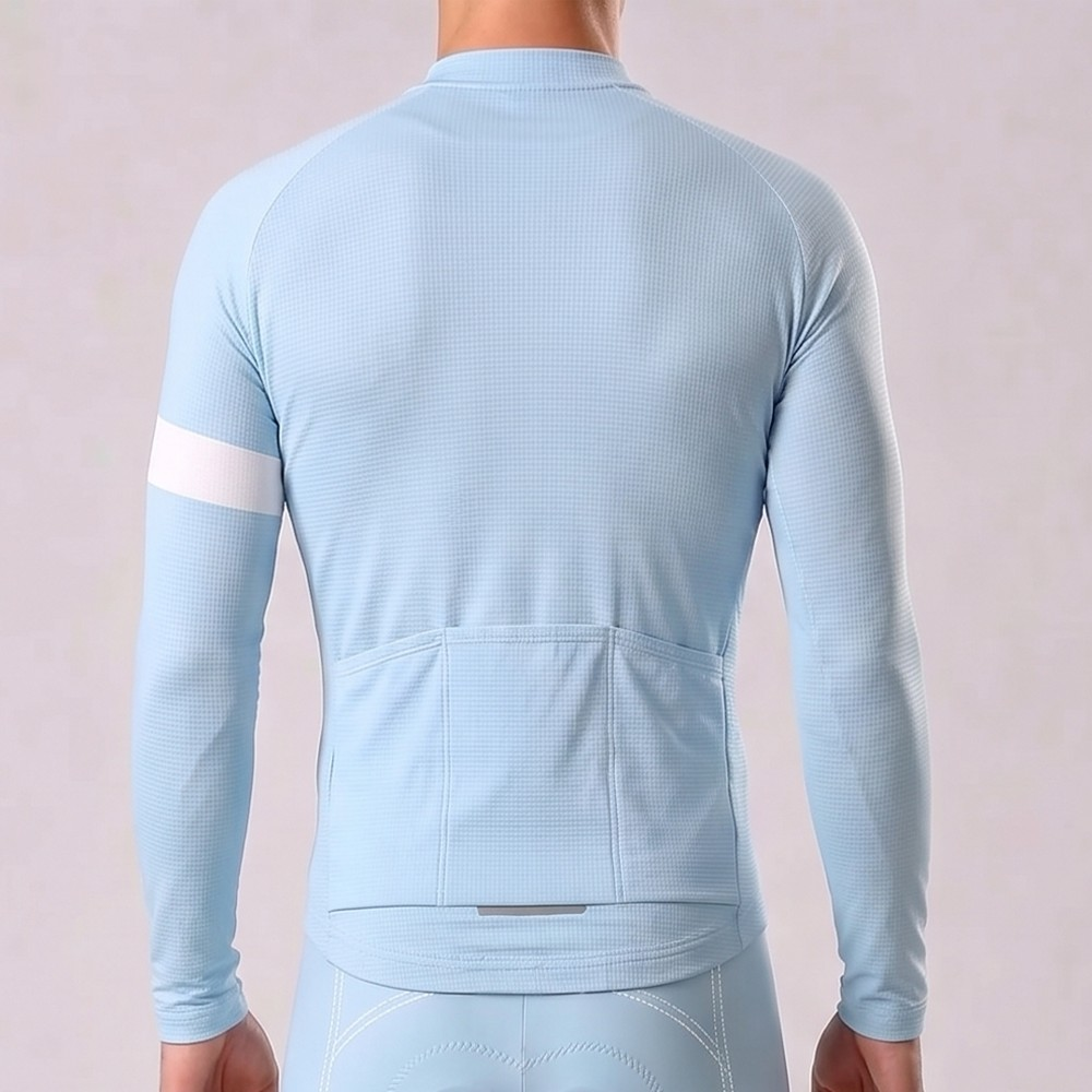 Baby Blue Long Sleeves Cycling Jersey
