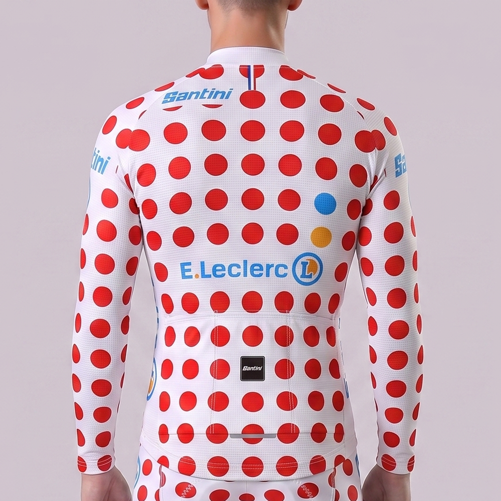 Tour de France Red dot Long Sleeves Cycling Jersey