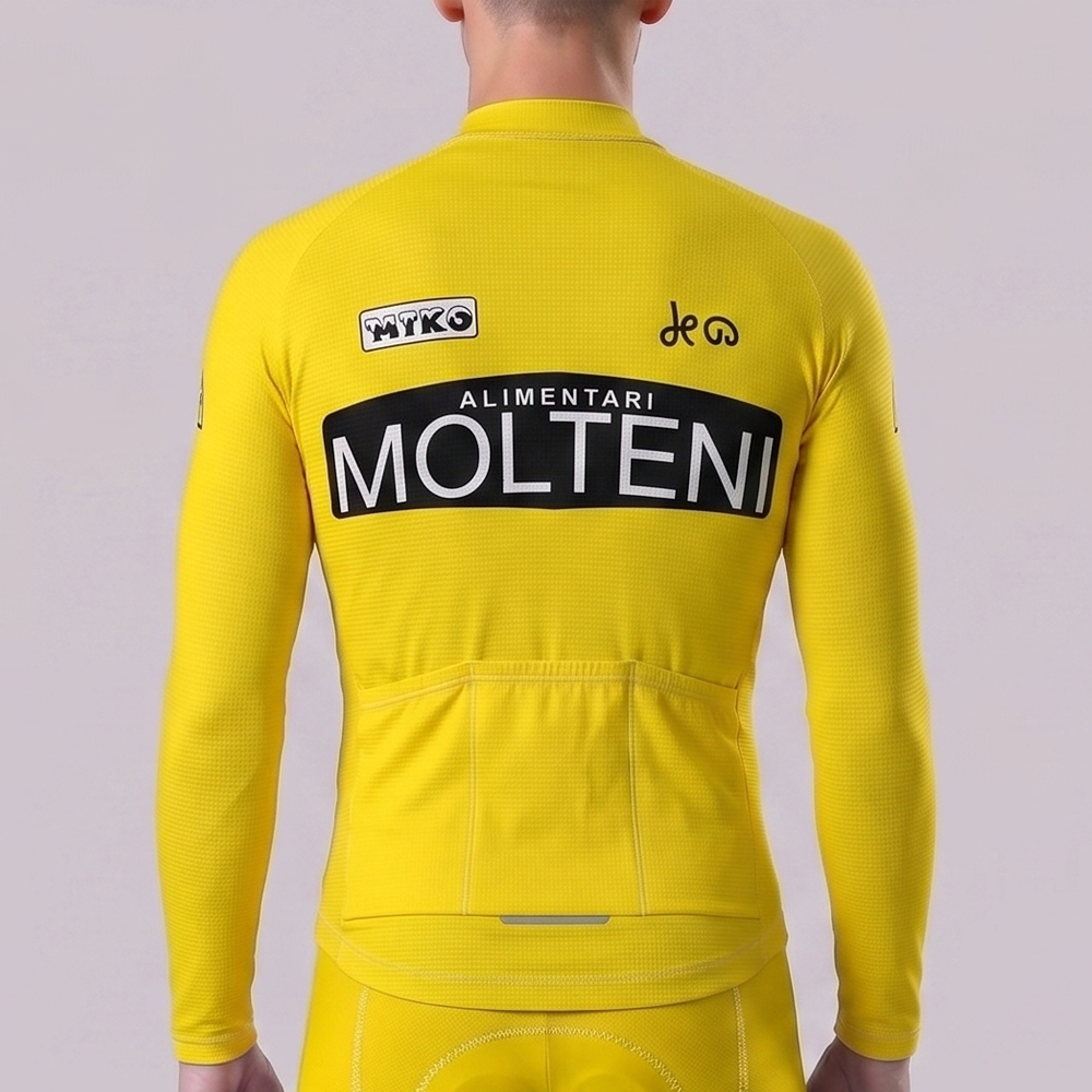 Yellow MOLTENI Fleece Long Cycling Jersey