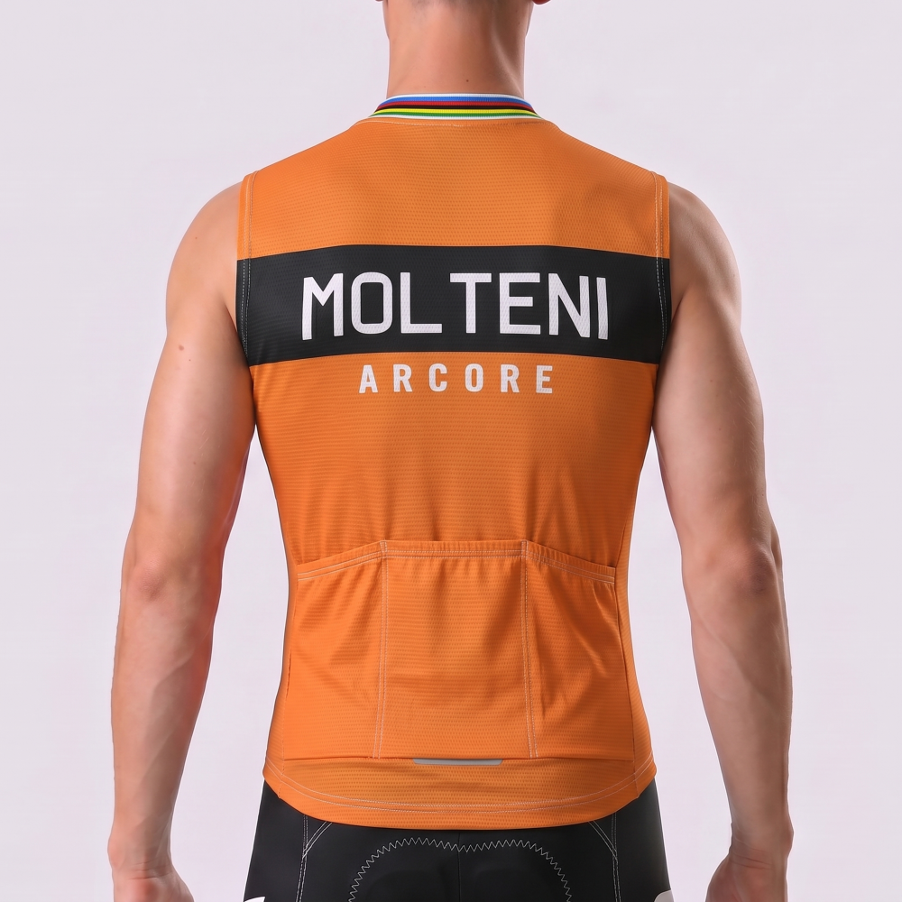 Orange MOLTENI Sleeveless Cycling Jersey