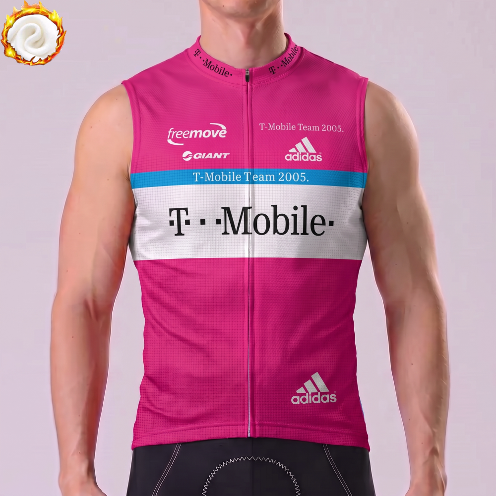 2005 Pink Fleece Sleeveless Cycling Jersey