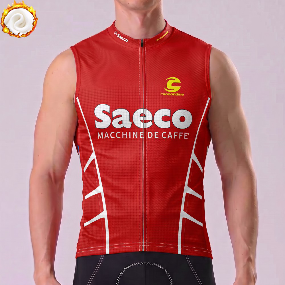 1997 Red Fleece Sleeveless Cycling Jersey