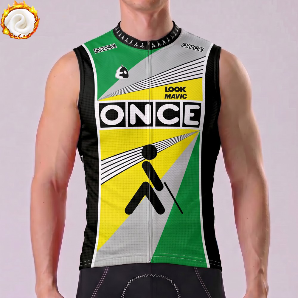 1995 ONCE Fleece Sleeveless Cycling Jersey