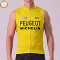 1975 Peugeot Yellow Fleece Sleeveless Cycling Jersey