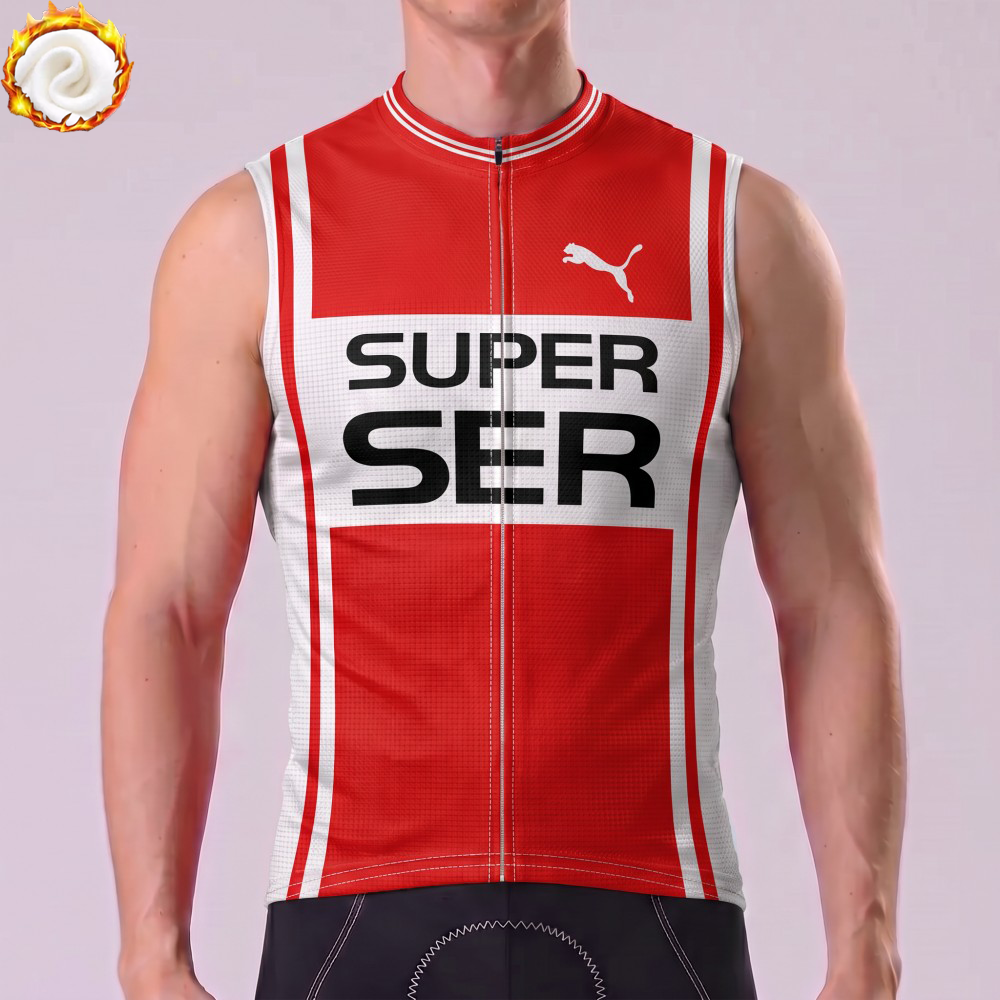 1975 Super Ser Fleece Sleeveless Cycling Jersey