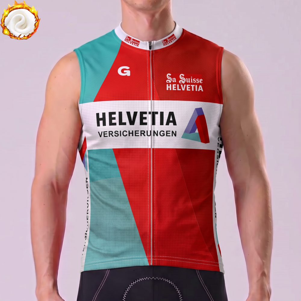 1990 Helvetia Fleece Sleeveless Cycling Jersey