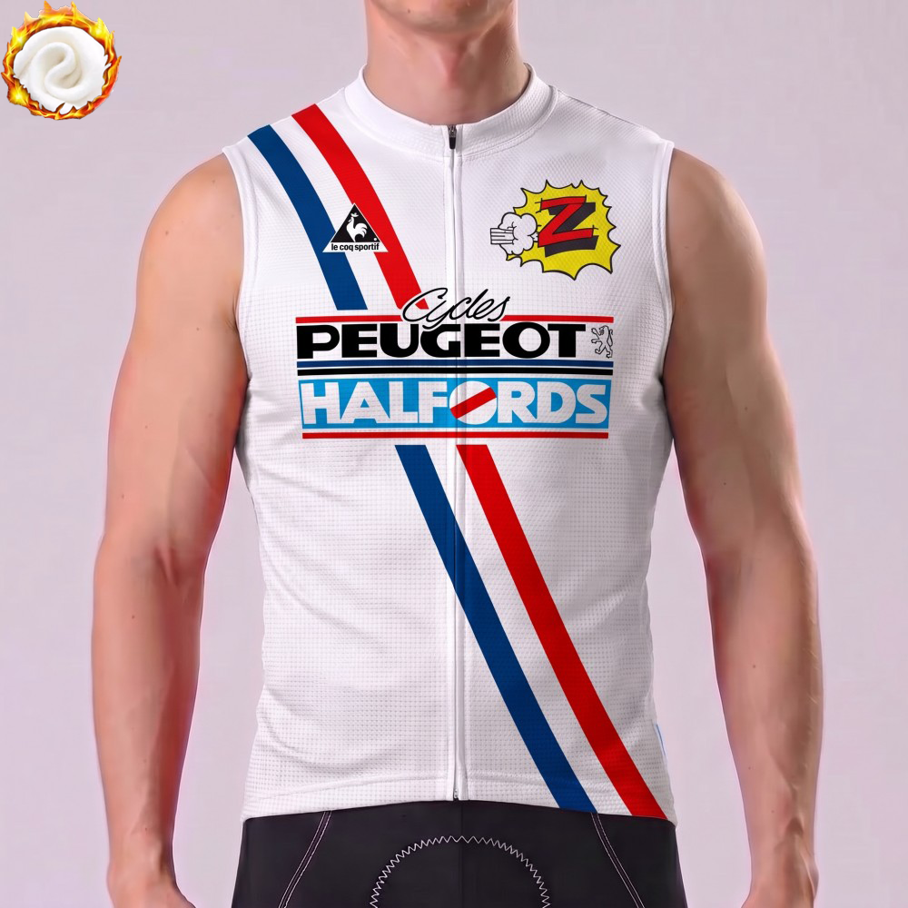 1988 Peugeot Fleece Sleeveless Cycling Jersey