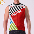 1990 Toshiba Red Fleece Sleeveless Cycling Jersey