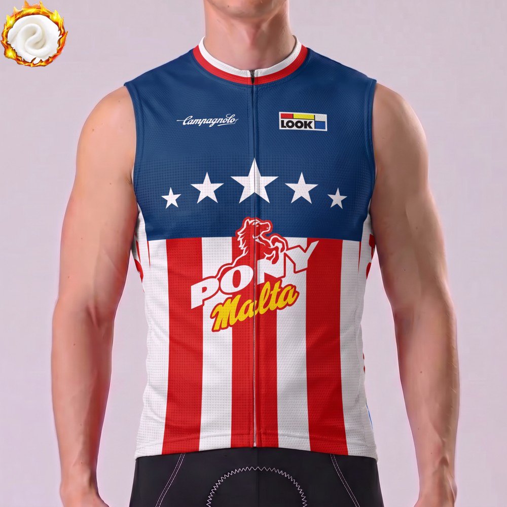1990 Pony Fleece Sleeveless Cycling Jersey