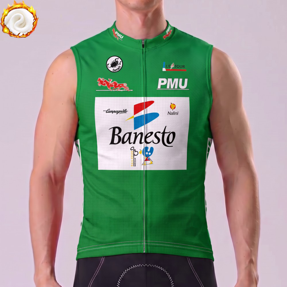 2000 Banesto Fleece Sleeveless Cycling Jersey