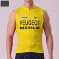 1975 Peugeot Yellow Windproof Sleeveless Cycling Jersey