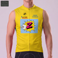 1990 Z Yellow Windproof Sleeveless Cycling Jersey