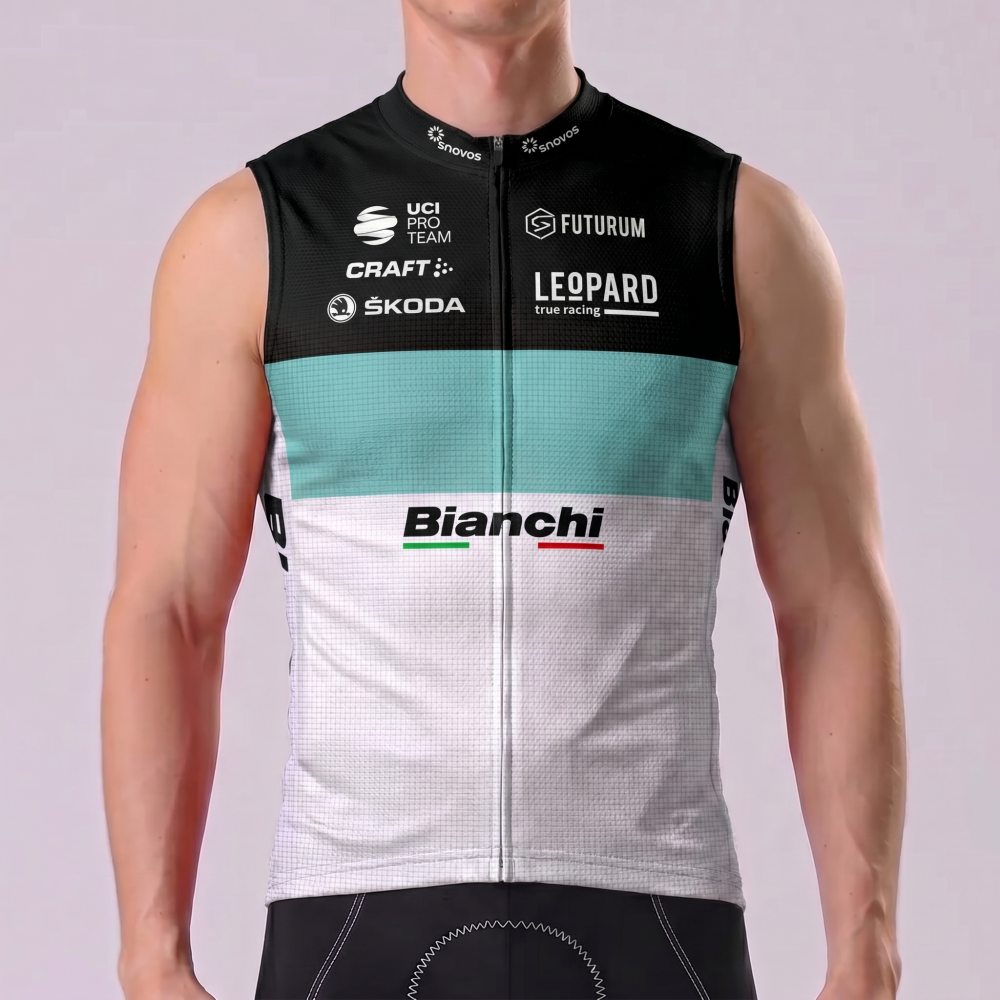 Leopard Bianchi Sleeveless Cycling Jersey