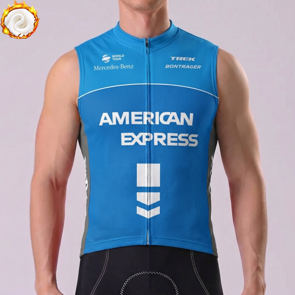 USA AMEX  Fleece Sleeveless Cycling Jersey