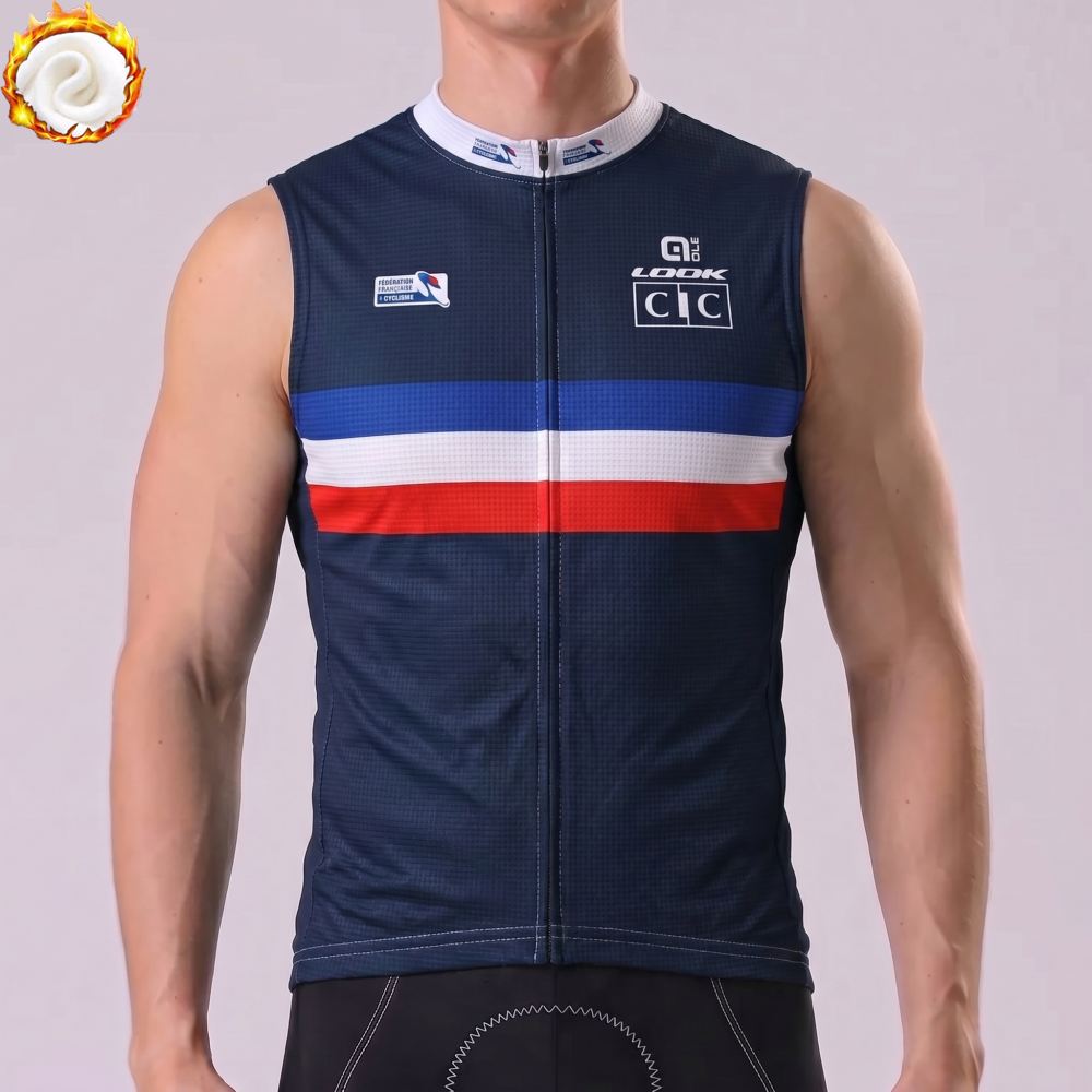 2022 France Fleece Sleeveless Cycling Jersey