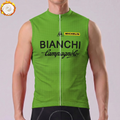 Green Bianchi Fleece Sleeveless Cycling Jersey