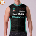 Black Bianchi Fleece Sleeveless Cycling Jersey