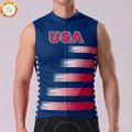 USA Stripes Fleece Sleeveless Cycling Jersey