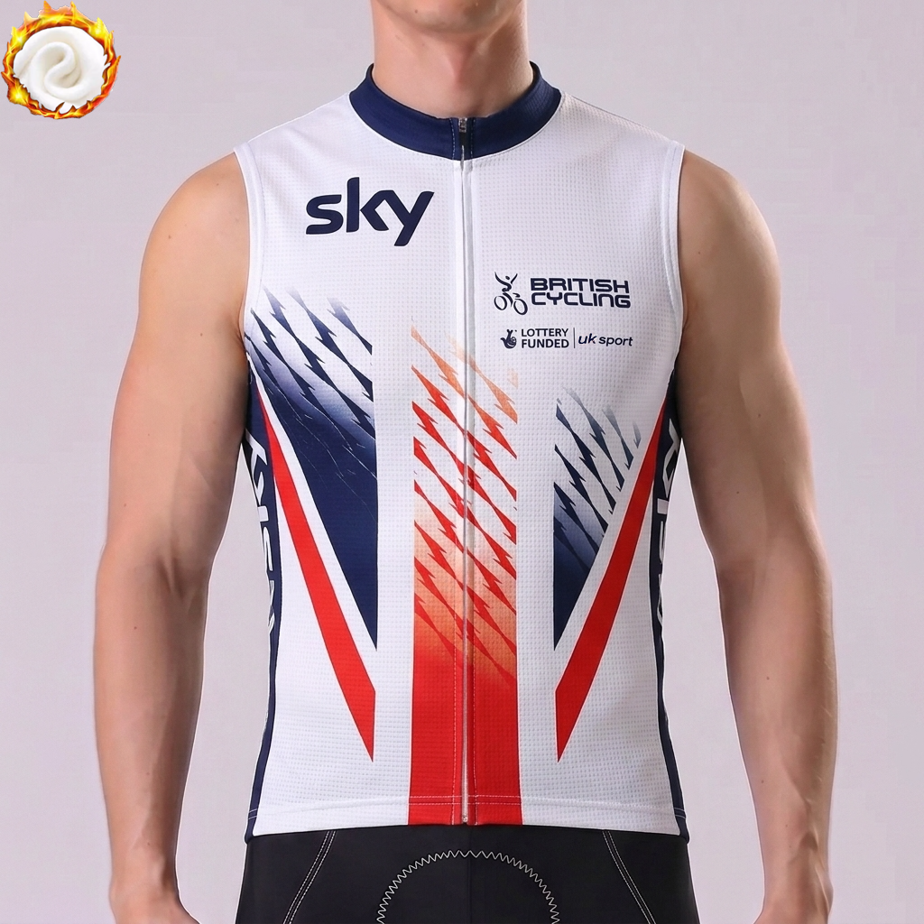 2015 United Kingdom Fleece Sleeveless Cycling Jersey