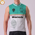 Blue Bianchi Fleece Sleeveless Cycling Jersey