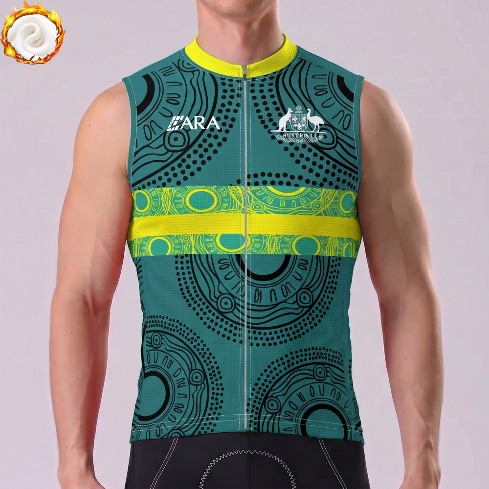 Australia DeSport Fleece Sleeveless Cycling Jersey