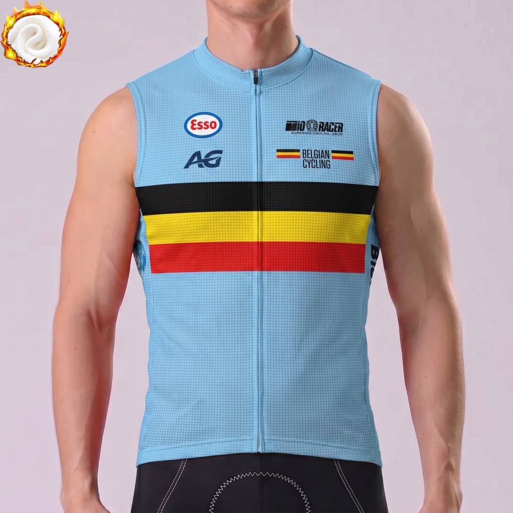 2018 Belgium Fleece Sleeveless Cycling Jersey
