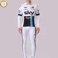 Sky Rapha Fleece Long Sleeves Cycling Kits