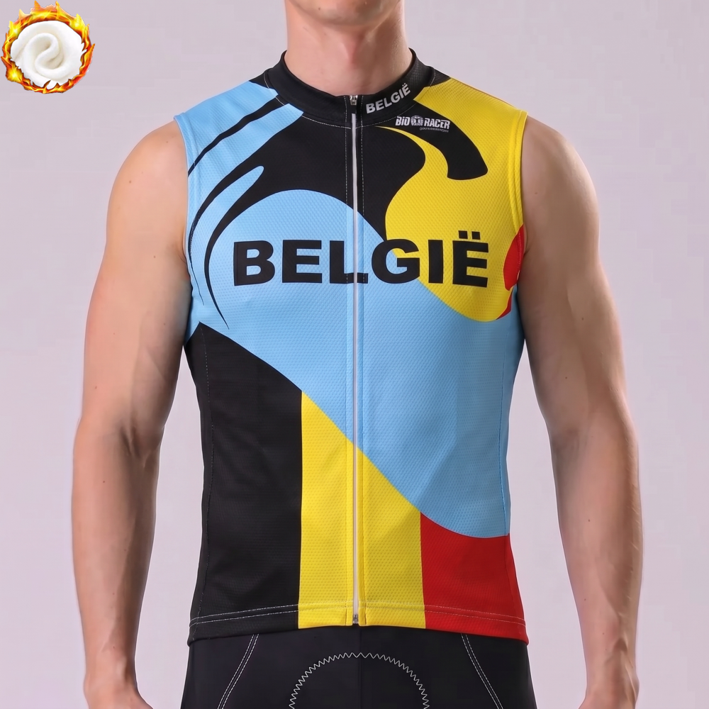 Belgium Fleece Sleeveless Cycling Jersey