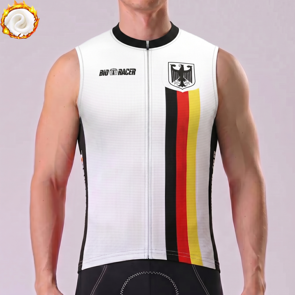2016 Germany Fleece Sleeveless Cycling Jersey