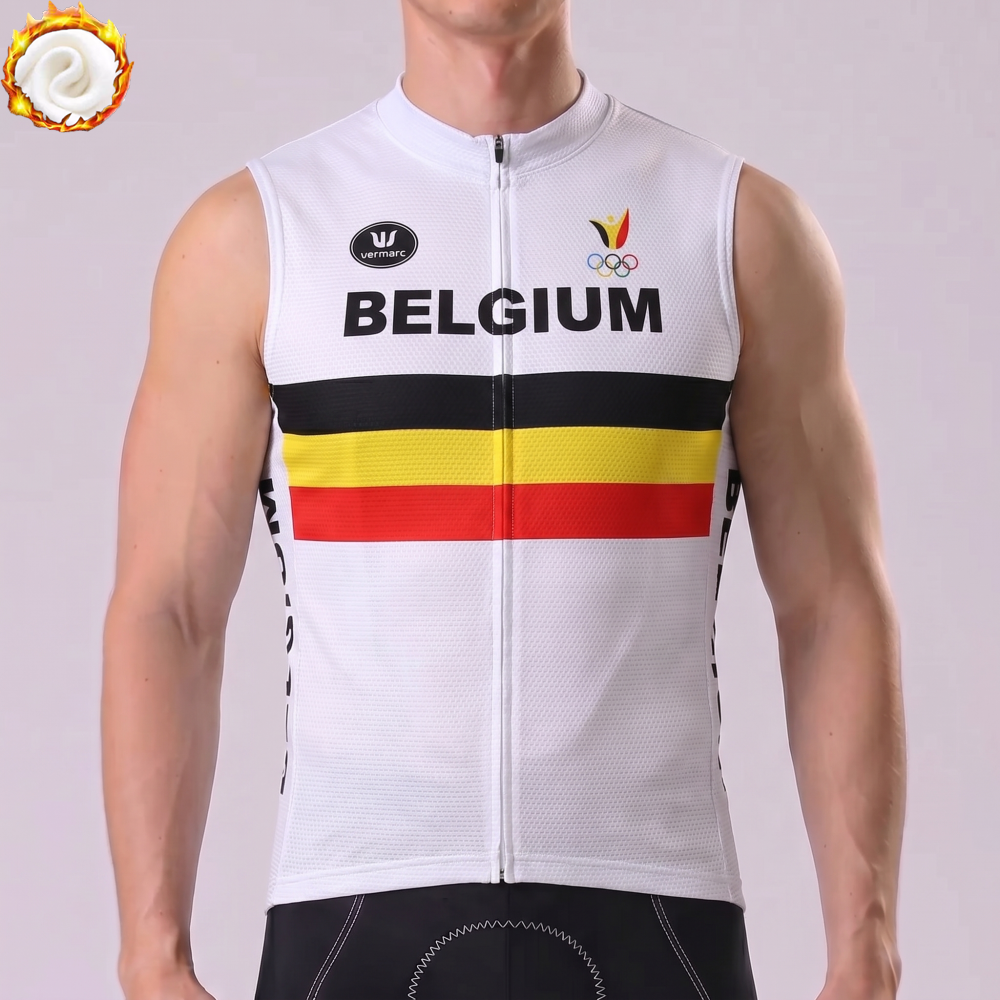 Belgium Galou Fleece Sleeveless Cycling Jersey