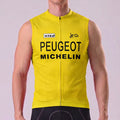 1975 Peugeot Yellow Sleeveless Cycling Jersey