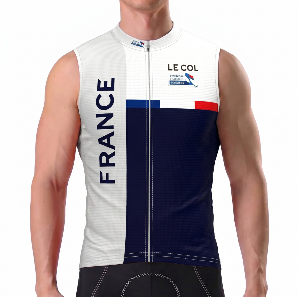 France LE COL Sleeveless Cycling Jersey