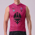 Red Bianchi Sleeveless Cycling Jersey