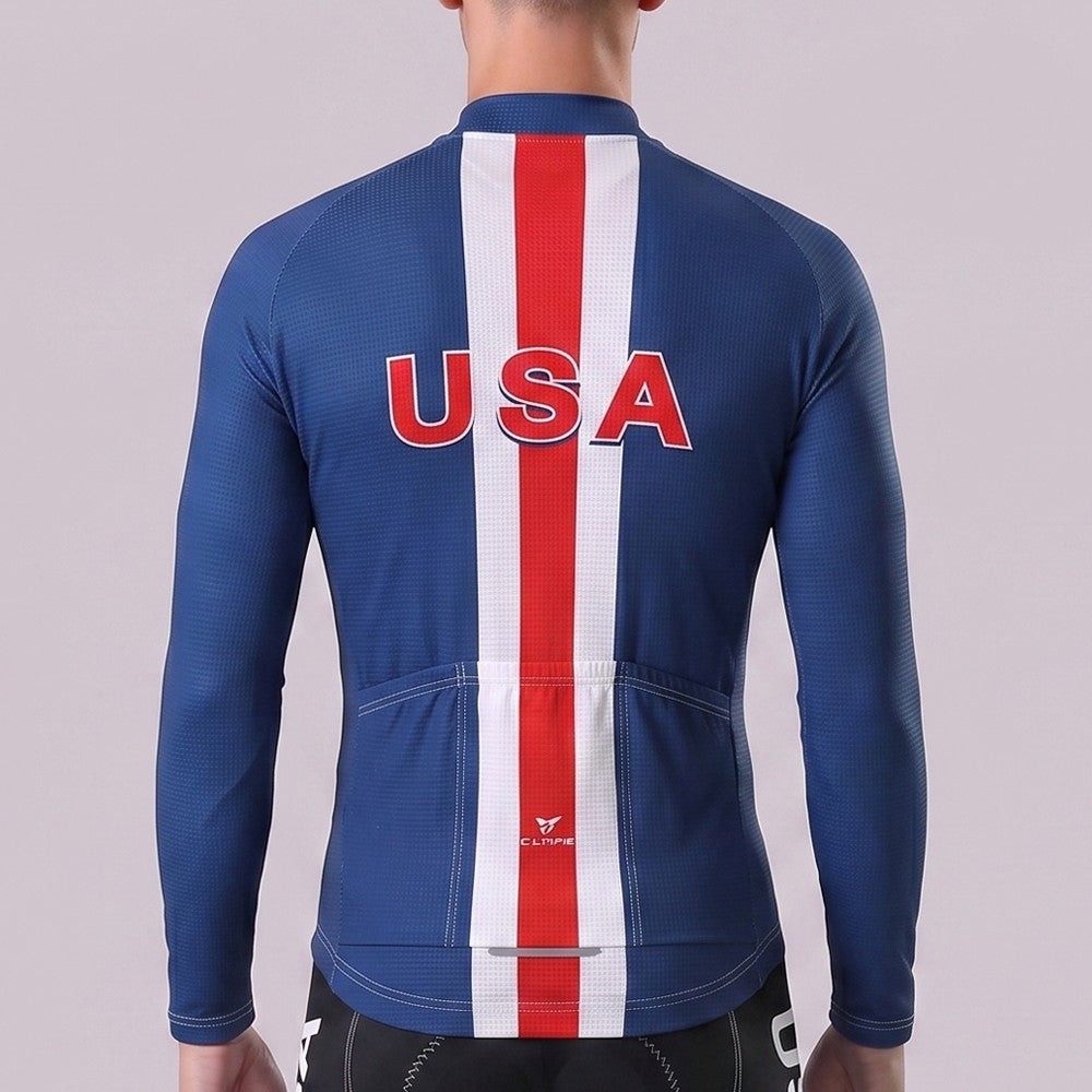 USA Long Sleeves Cycling Jersey