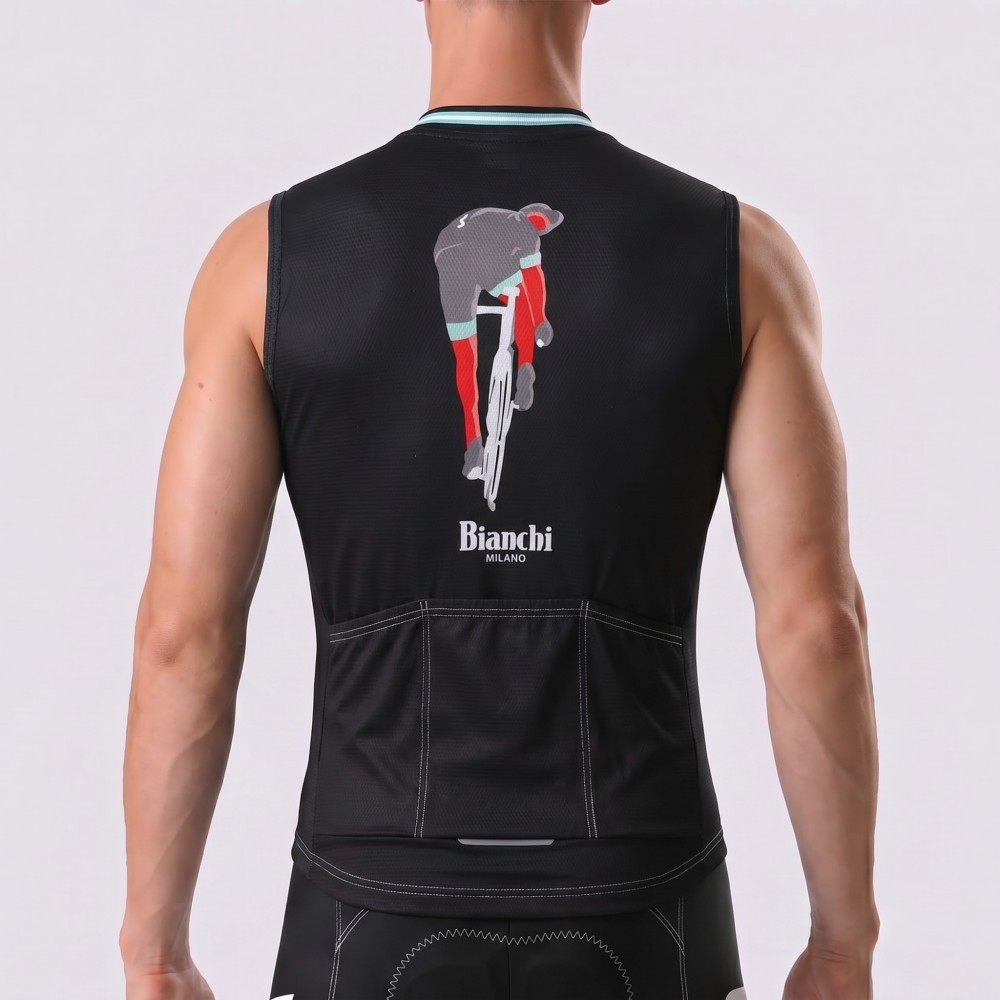 Rider Bianchi Windproof Sleeveless Cycling Jersey