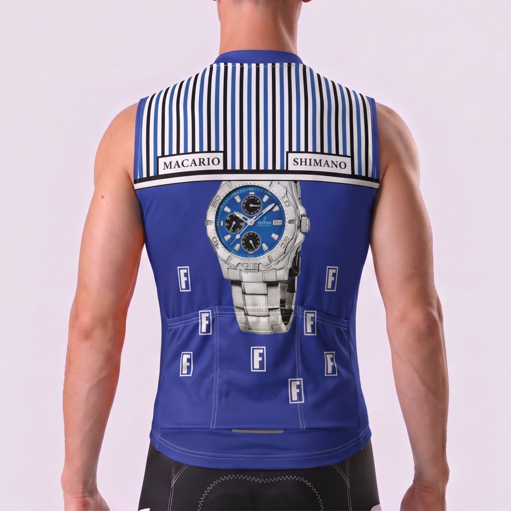 1992 Festina Fleece Sleeveless Cycling Jersey
