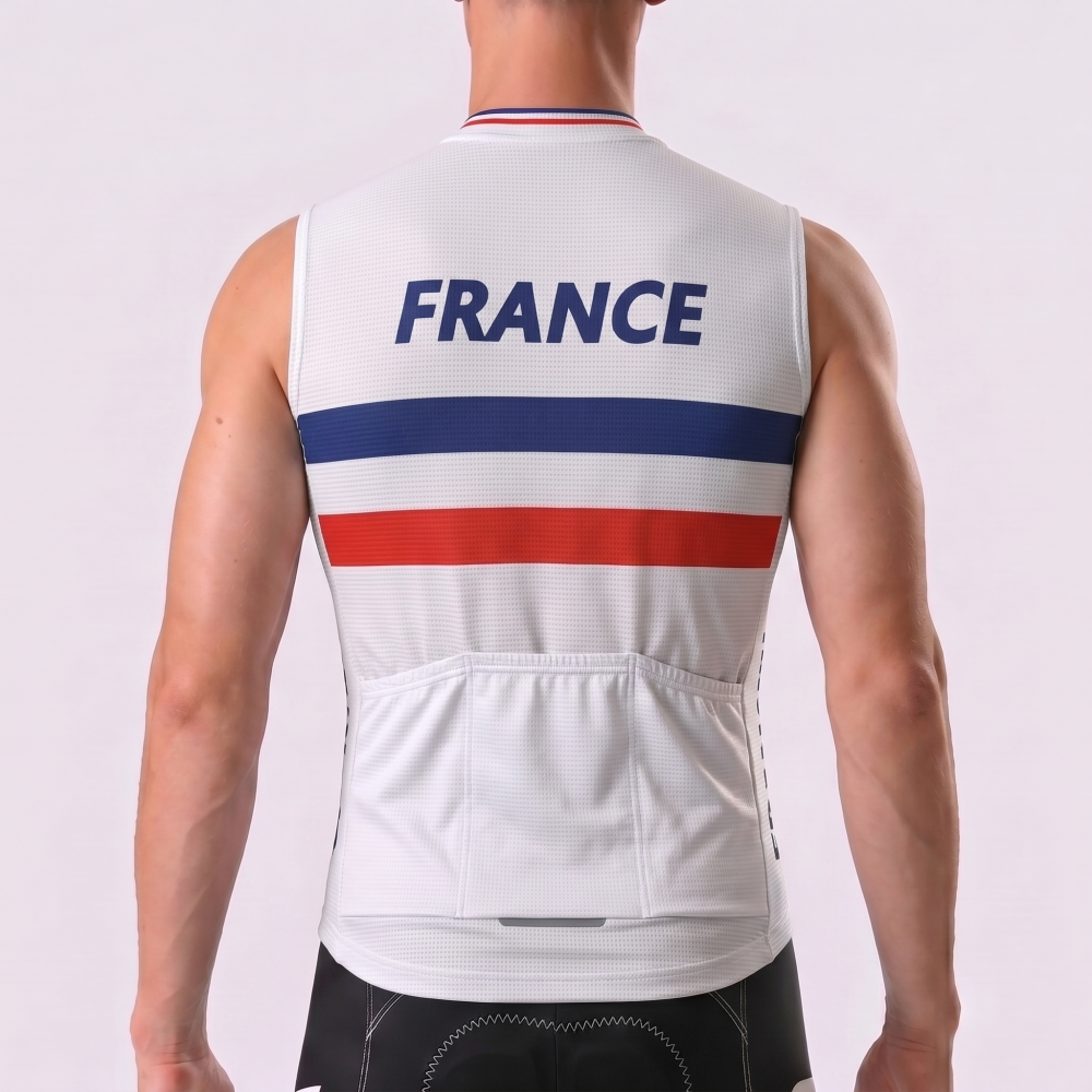 France ALE Windproof Sleeveless Cycling Jersey