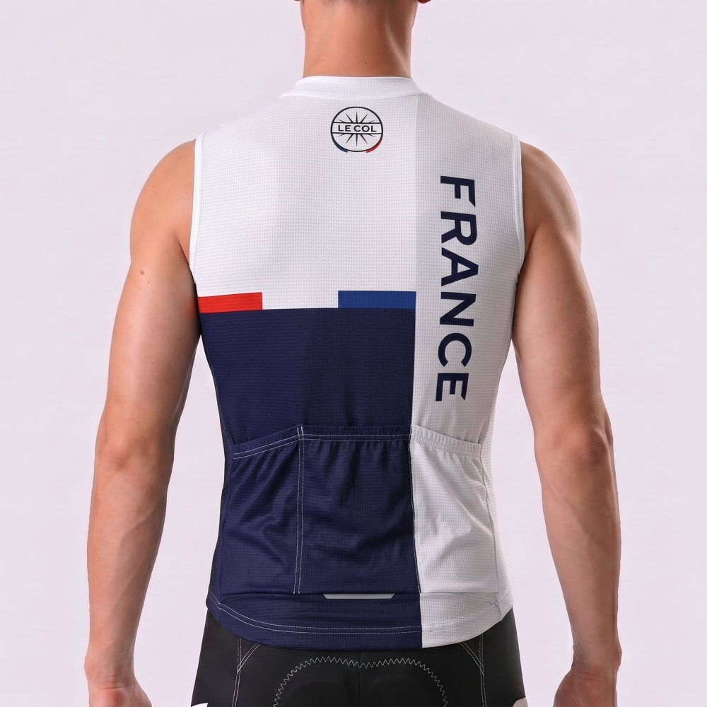 France LE COL Windproof Sleeveless Cycling Jersey