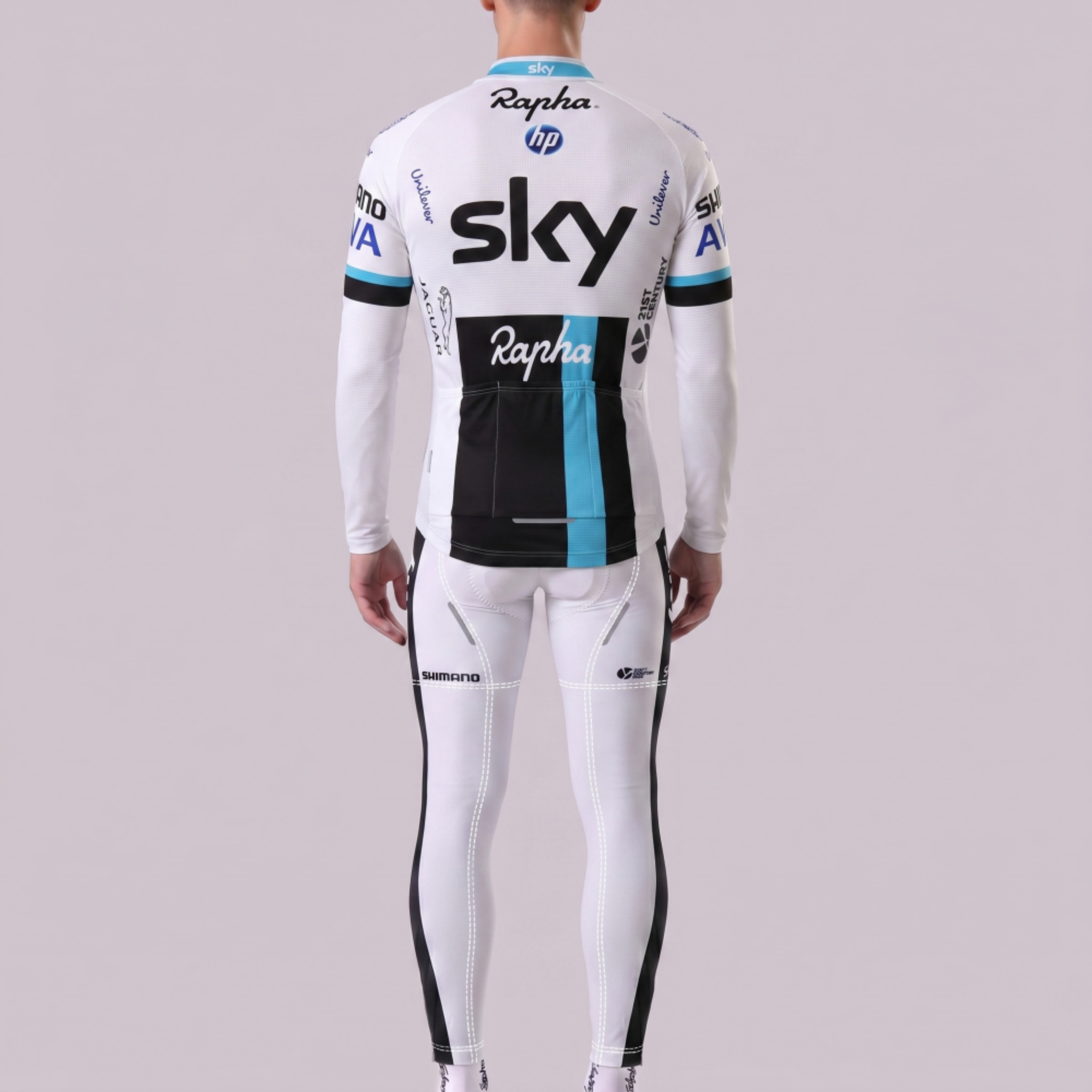 Sky Rapha Long Sleeves Cycling Kits