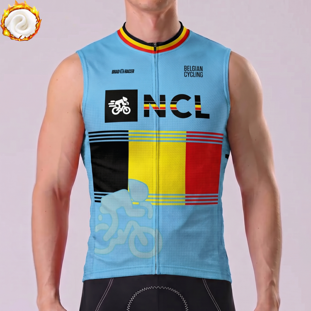 Belgium GillesVC Fleece Sleeveless Cycling Jersey