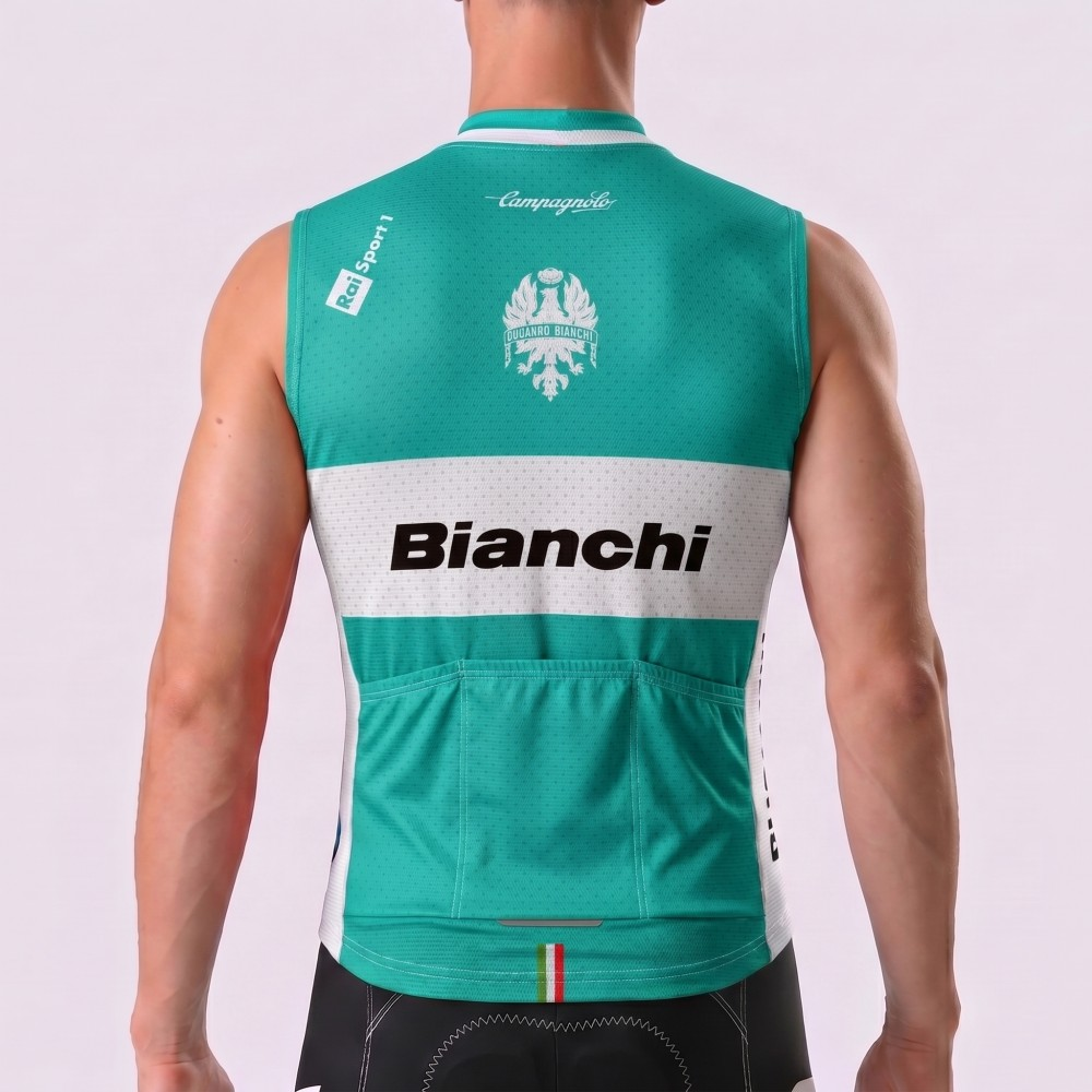 Blue Bianchi Sleeveless Cycling Jersey